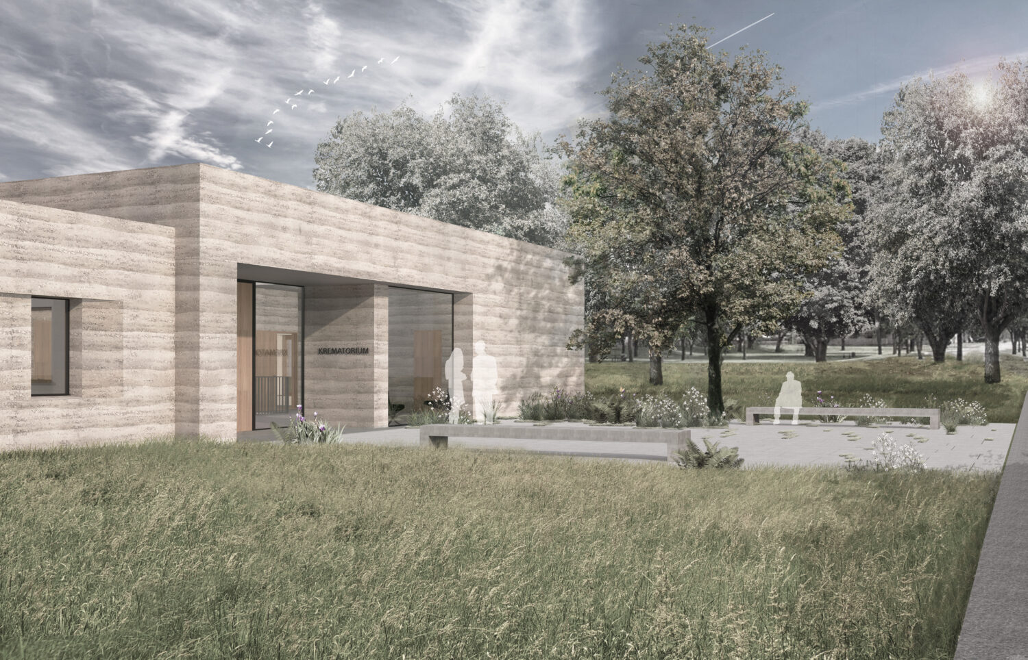 Krematorium visu eingang